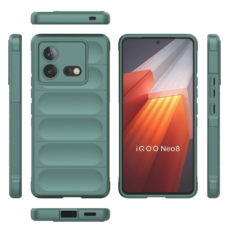 For vivo iQOO Neo8 Magic Shield TPU + Flannel Phone Case(Red) - vivo Cases by buy2fix | Online Shopping UK | buy2fix