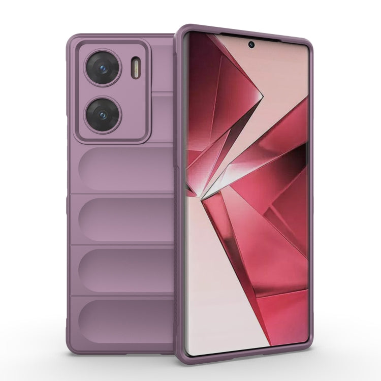 For vivo V29e 4G Global Magic Shield TPU + Flannel Phone Case(Purple) - vivo Cases by buy2fix | Online Shopping UK | buy2fix