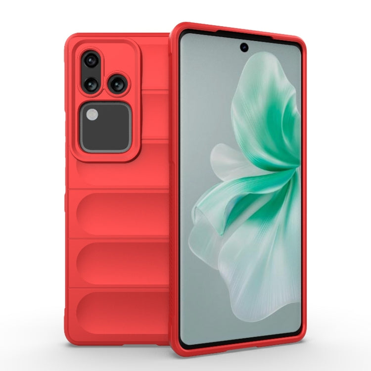 For vivo S18 5G Magic Shield TPU + Flannel Phone Case(Red) - S18 Cases by buy2fix | Online Shopping UK | buy2fix