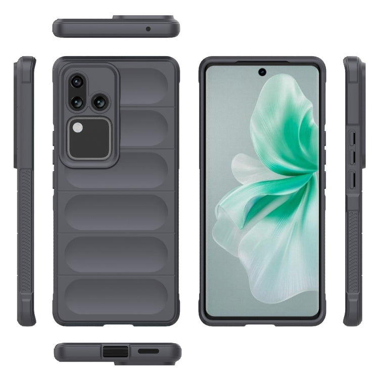 For vivo S18 5G Magic Shield TPU + Flannel Phone Case(Dark Grey) - S18 Cases by buy2fix | Online Shopping UK | buy2fix