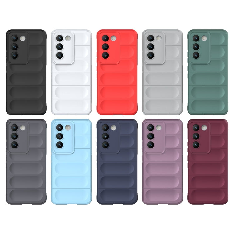 For vivo Y200E 5G Global / Y100 5G IDN Magic Shield TPU + Flannel Phone Case(Grey) - vivo Cases by buy2fix | Online Shopping UK | buy2fix