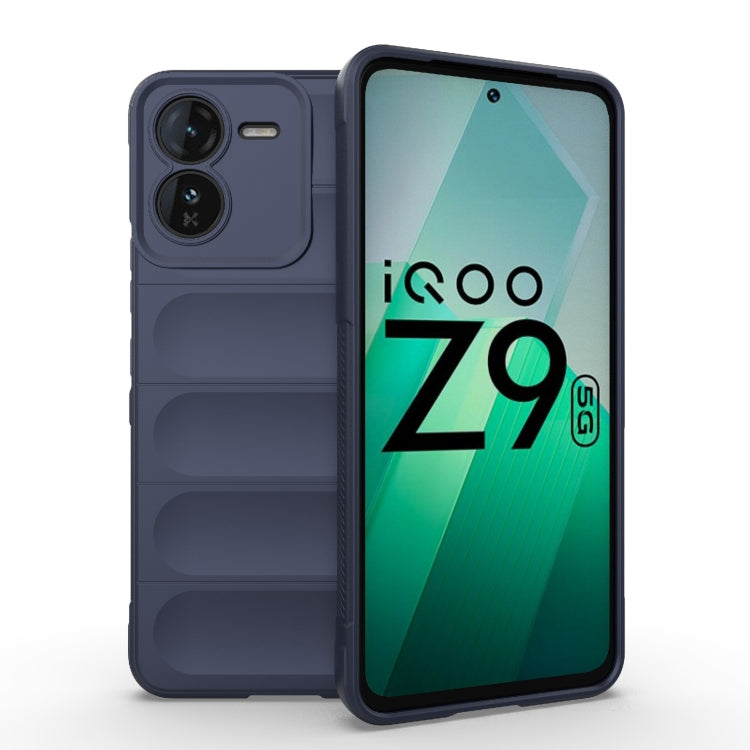 For vivo iQOO Z9 5G Magic Shield TPU + Flannel Phone Case(Dark Blue) - vivo Cases by buy2fix | Online Shopping UK | buy2fix