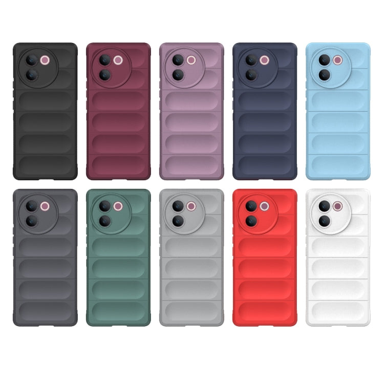 For vivo V30e 5G Global Magic Shield TPU + Flannel Phone Case(Dark Grey) - vivo Cases by buy2fix | Online Shopping UK | buy2fix