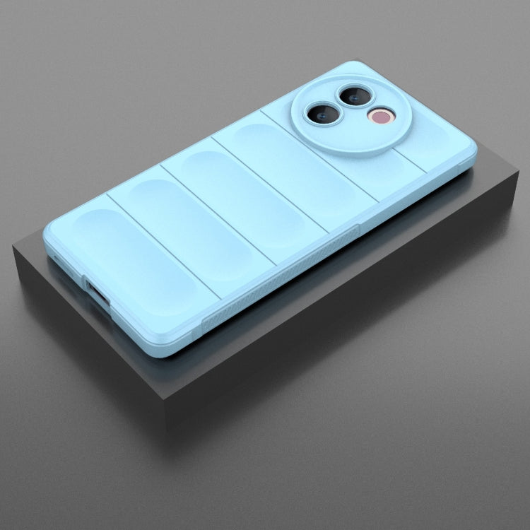 For vivo V30e 5G Global Magic Shield TPU + Flannel Phone Case(Light Blue) - vivo Cases by buy2fix | Online Shopping UK | buy2fix