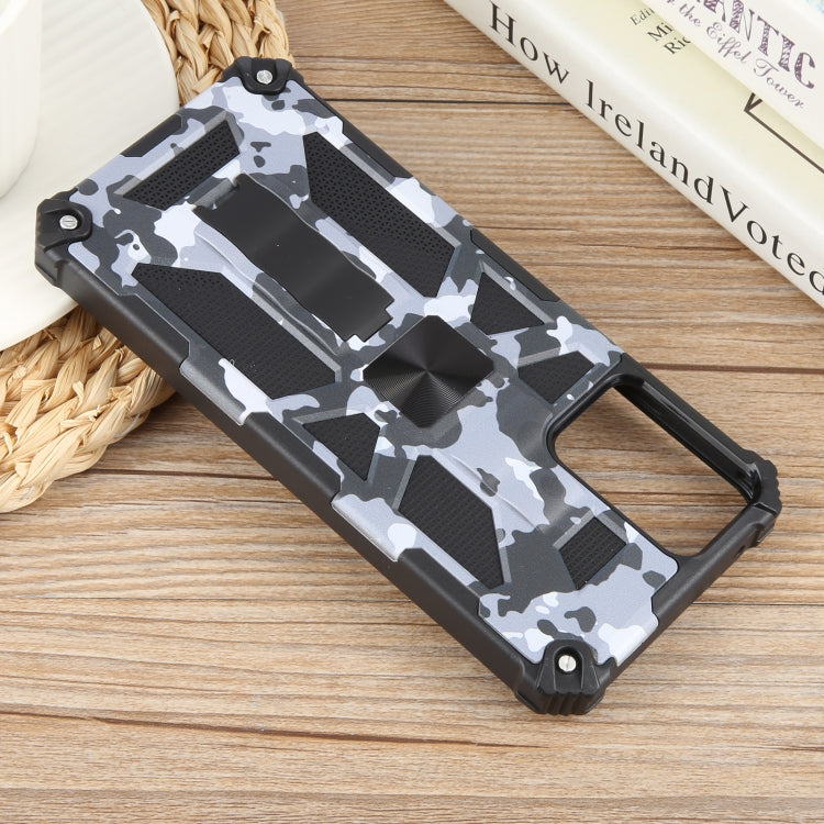 For Motorola Moto G Power 5G 2024 Camouflage Armor Kickstand TPU + PC Magnetic Phone Case(Grey) - Motorola Cases by buy2fix | Online Shopping UK | buy2fix