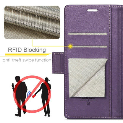 For Samsung Galaxy A30s / A50s / A50 CaseMe 023 Butterfly Buckle Litchi Texture RFID Anti-theft Leather Phone Case(Pearly Purple) - Galaxy Phone Cases by CaseMe | Online Shopping UK | buy2fix