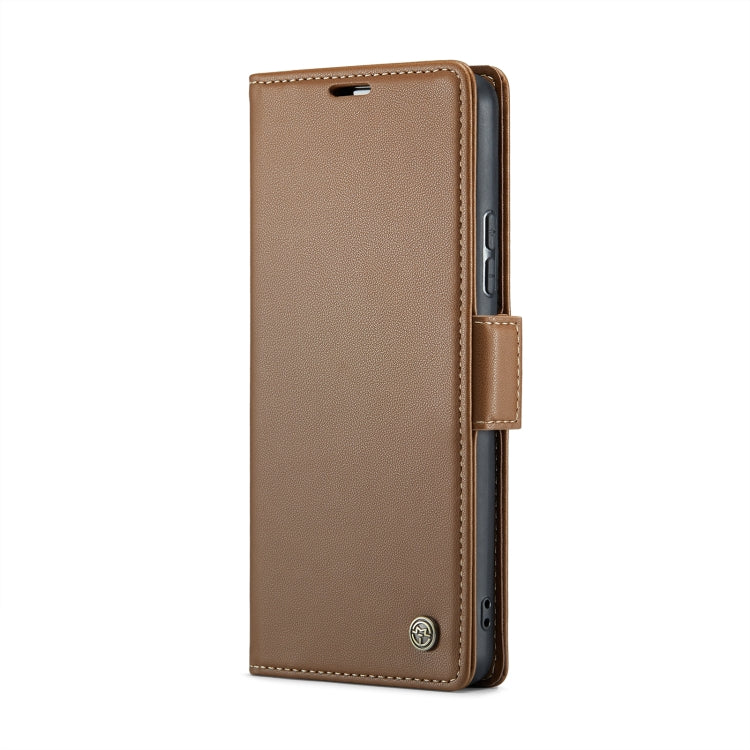 For Samsung Galaxy A54 5G CaseMe 023 Butterfly Buckle Litchi Texture RFID Anti-theft Leather Phone Case(Brown) - Galaxy Phone Cases by CaseMe | Online Shopping UK | buy2fix