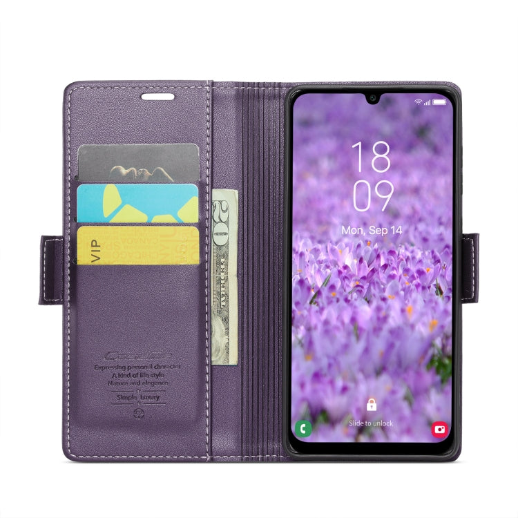 For Samsung Galaxy A25 5G CaseMe 023 Butterfly Buckle Litchi Texture RFID Anti-theft Leather Phone Case(Pearly Purple) - Galaxy Phone Cases by CaseMe | Online Shopping UK | buy2fix