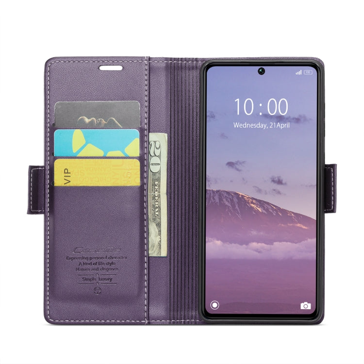 For Xiaomi Poco X6 5G CaseMe 023 Butterfly Buckle Litchi Texture RFID Anti-theft Leather Phone Case(Pearly Purple) - Xiaomi Cases by CaseMe | Online Shopping UK | buy2fix