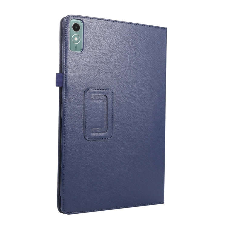 For Lenovo Xiaoxin Pad 11 2024 / M11 Litchi Texture Leather Tablet Case(Dark Blue) - Lenovo by buy2fix | Online Shopping UK | buy2fix