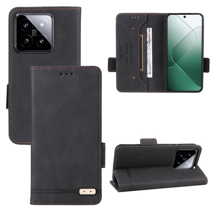 For Xiaomi 14 Magnetic Clasp Leather Phone Case(Black) - 14 Cases by buy2fix | Online Shopping UK | buy2fix