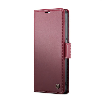 For OPPO A77 4G Global / A57e 4G CaseMe 023 Butterfly Buckle Litchi Texture RFID Anti-theft Leather Phone Case(Wine Red) - OPPO Cases by CaseMe | Online Shopping UK | buy2fix