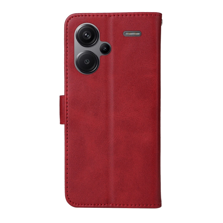 For Xiaomi Redmi Note13 Pro+ 5G Global Classic Calf Texture Flip Leather Phone Case(Red) - Note 13 Pro+ Cases by buy2fix | Online Shopping UK | buy2fix