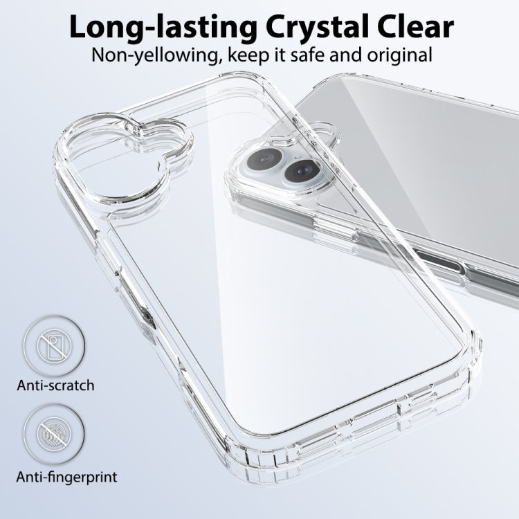 For iPhone 16 Scratchproof Acrylic TPU Phone Case(Transparent) - iPhone 16 Cases by buy2fix | Online Shopping UK | buy2fix