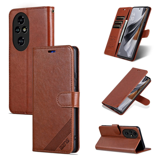 For Honor 200 AZNS Sheepskin Texture Flip Leather Phone Case(Brown) - Honor Cases by AZNS | Online Shopping UK | buy2fix