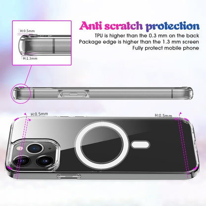 For iPhone 16 Pro Max MagSafe Clear Acrylic PC +TPU Phone Case(Transparent) - iPhone 16 Pro Max Cases by buy2fix | Online Shopping UK | buy2fix