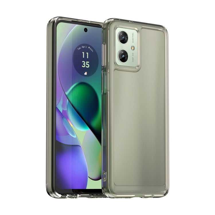 For Motorola Moto G54 Global Candy Series TPU Phone Case(Transparent Grey) - Motorola Cases by buy2fix | Online Shopping UK | buy2fix