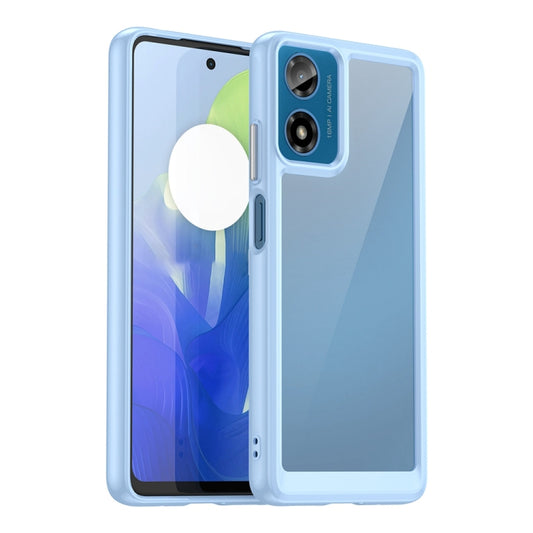 For Motorola Moto G24 Power Colorful Series Acrylic Hybrid TPU Phone Case(Blue) - Motorola Cases by buy2fix | Online Shopping UK | buy2fix