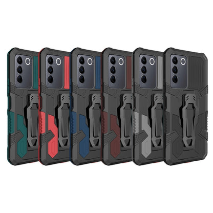 For vivo V27e Armor Warrior Shockproof PC + TPU Phone Case(Black) - vivo Cases by buy2fix | Online Shopping UK | buy2fix