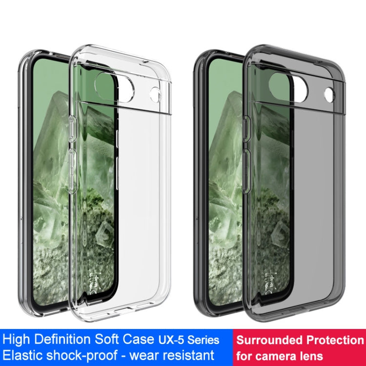 For Google Pixel 8a IMAK UX-5 Series Transparent Shockproof TPU Protective Phone Case(Transparent  Black) - Google Cases by imak | Online Shopping UK | buy2fix