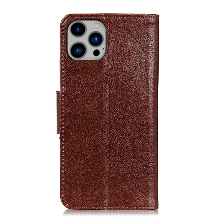 For iPhone 16 Pro Nappa Texture Leather Case(Brown) - iPhone 16 Pro Cases by buy2fix | Online Shopping UK | buy2fix