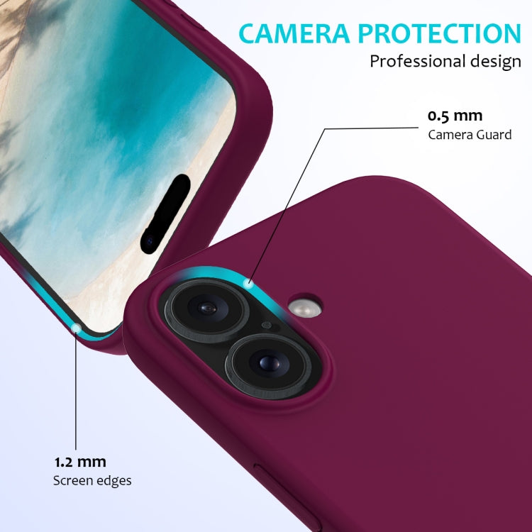 For iPhone 16 Plus Solid Color Silicone Phone Case(Violet) - More iPhone Cases by buy2fix | Online Shopping UK | buy2fix