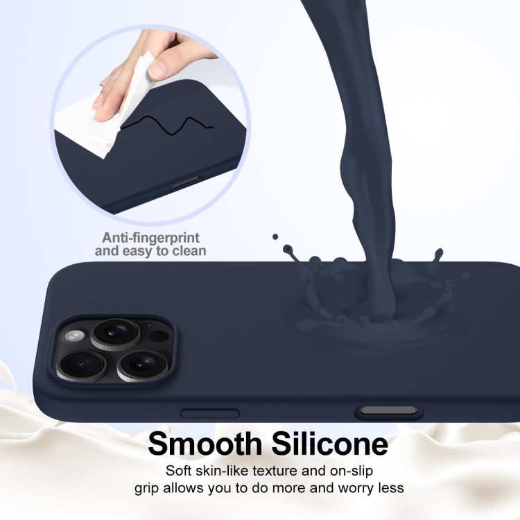 For iPhone 16 Pro Shockproof Silicone Magsafe Phone Case(Navy Blue) - iPhone 16 Pro Cases by buy2fix | Online Shopping UK | buy2fix