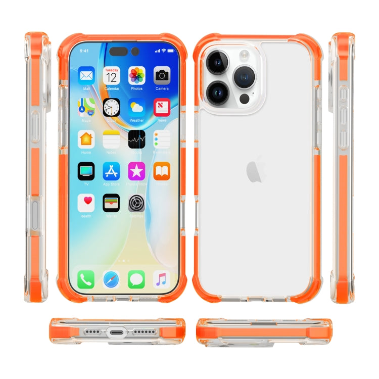 For iPhone 16 Pro Four-corner Shockproof TPU + Acrylic Phone Case(Orange) - iPhone 16 Pro Cases by buy2fix | Online Shopping UK | buy2fix