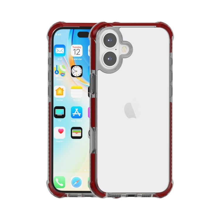 For iPhone 16 Plus Four-corner Shockproof TPU + Acrylic Phone Case(Brown) - iPhone 16 Plus Cases by buy2fix | Online Shopping UK | buy2fix