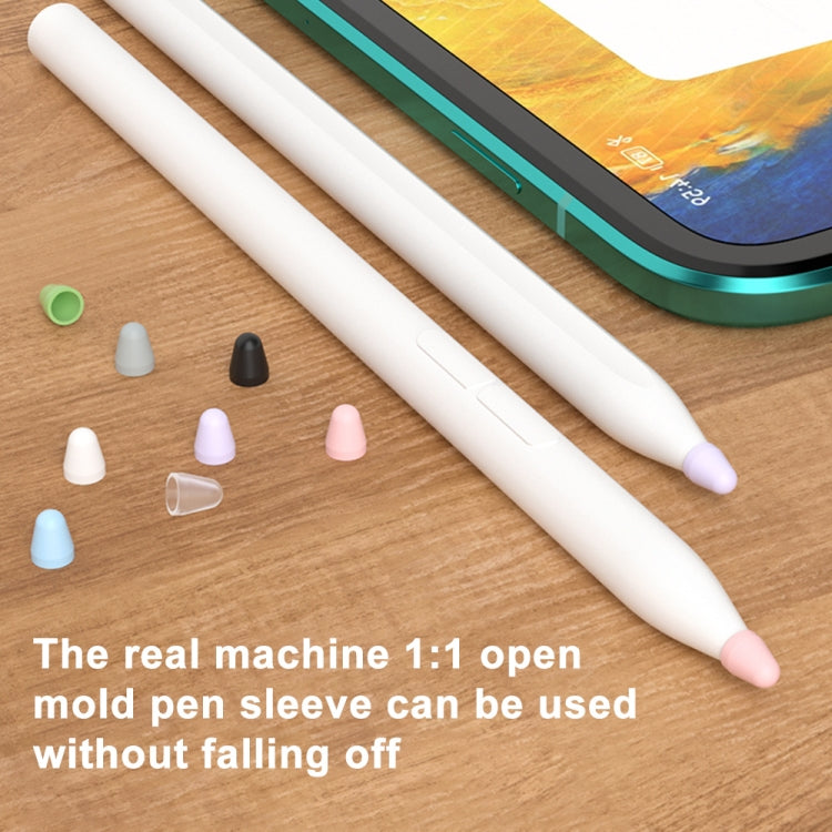 For Xiaomi Stylus Pen 2 8pcs / Set Silicone Wear-resistant Stylus Nib Cover(Transparent) - Pencil Accessories by buy2fix | Online Shopping UK | buy2fix