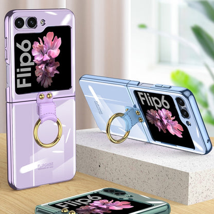 For Samsung Galaxy Z Flip6 GKK Electroplating Phone Case with Ring(Purple) - Galaxy Z Flip6 5G Cases by GKK | Online Shopping UK | buy2fix