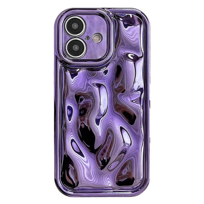 For iPhone 16 Electroplating Meteorite Texture TPU Phone Case(Purple) - iPhone 16 Cases by buy2fix | Online Shopping UK | buy2fix