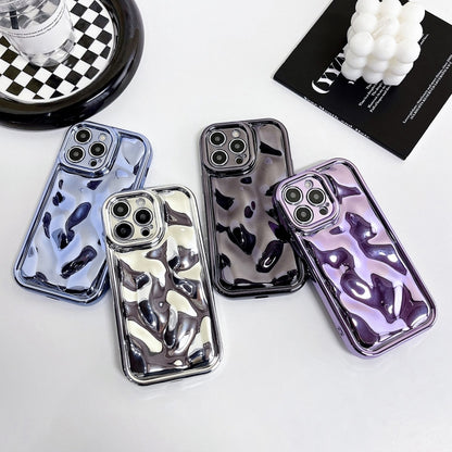 For iPhone 16 Electroplating Meteorite Texture TPU Phone Case(Purple) - iPhone 16 Cases by buy2fix | Online Shopping UK | buy2fix