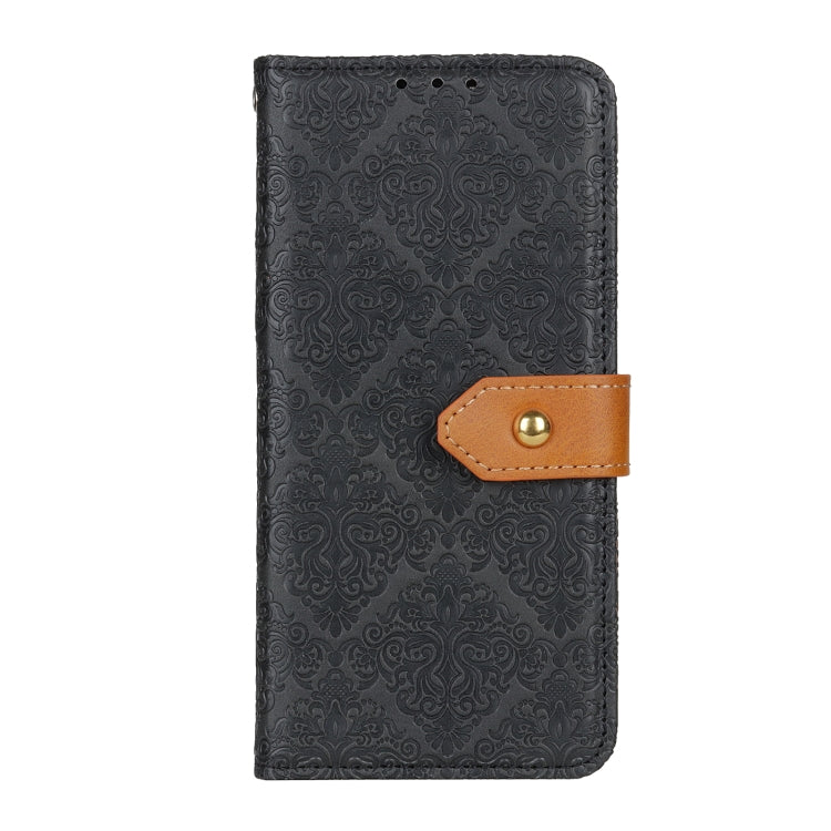 For OnePlus Nord CE4 5G / K12 5G European Floral Embossed Flip Leather Phone Case(Black) - OnePlus Cases by buy2fix | Online Shopping UK | buy2fix