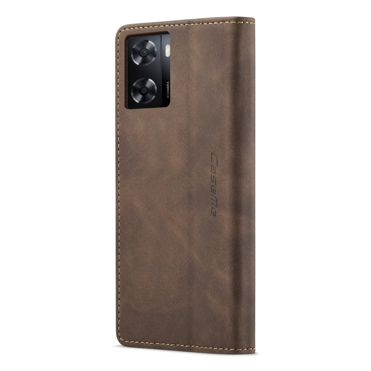 For OPPO A57 4G Global/A57S 4G Global/A77 4G Global CaseMe 013 Multifunctional Horizontal Flip Leather Phone Case(Coffee) - OPPO Cases by CaseMe | Online Shopping UK | buy2fix