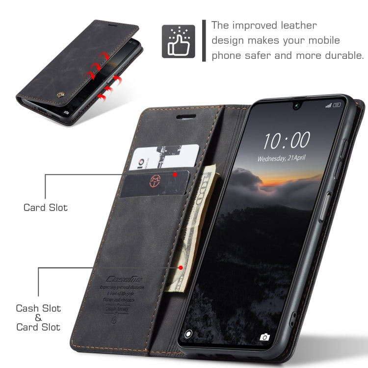 For Xiaomi Redmi 13C 4G Global / 13C 5G CaseMe 013 Multifunctional Horizontal Flip Leather Phone Case(Black) - Xiaomi Cases by CaseMe | Online Shopping UK | buy2fix