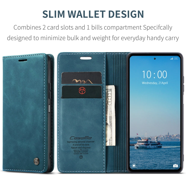 For Xiaomi Redmi 12 4G / 12 5G／Note 12R CaseMe 013 Multifunctional Horizontal Flip Leather Phone Case(Blue) - Xiaomi Cases by CaseMe | Online Shopping UK | buy2fix