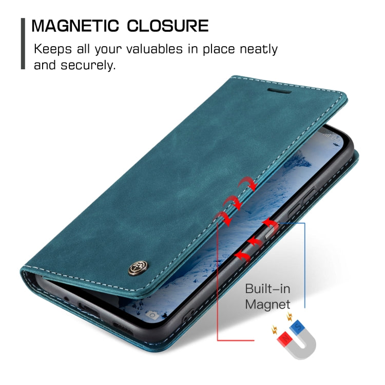 For Xiaomi Redmi Note 13 5G CaseMe 013 Multifunctional Horizontal Flip Leather Phone Case(Blue) - Xiaomi Cases by CaseMe | Online Shopping UK | buy2fix