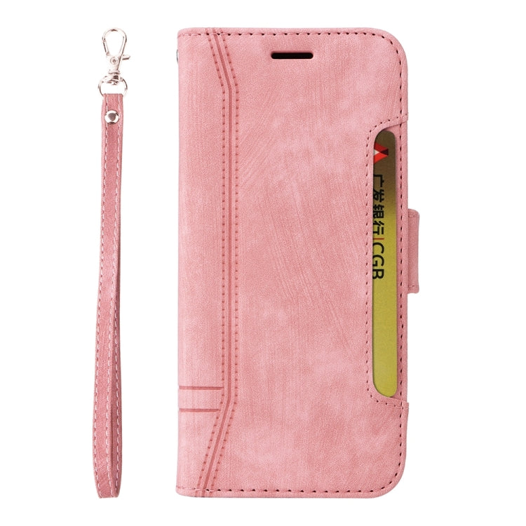 For iPhone 16 BETOPNICE Dual-side Buckle Leather Phone Case(Pink) - iPhone 16 Cases by BETOPNICE | Online Shopping UK | buy2fix