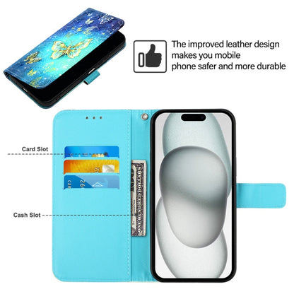 For iPhone 16 Pro Max 3D Painting Horizontal Flip Leather Phone Case(Golden Butterfly) - iPhone 16 Pro Max Cases by buy2fix | Online Shopping UK | buy2fix