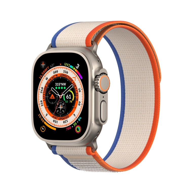 For Apple Watch 4 44mm DUX DUCIS YJ Series Nylon Watch Band(Orange Beige) - Watch Bands by DUX DUCIS | Online Shopping UK | buy2fix