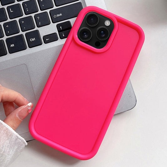 For iPhone 16 Pro Shockproof Frame Frosted TPU Phone Case(Rose Red) - iPhone 16 Pro Cases by buy2fix | Online Shopping UK | buy2fix