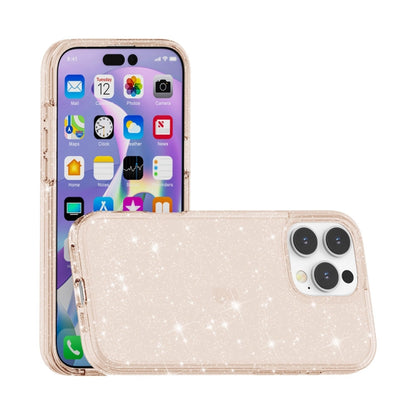 For iPhone 16 Pro Shockproof Terminator Glitter Powder Phone Case(Gold) - iPhone 16 Pro Cases by buy2fix | Online Shopping UK | buy2fix