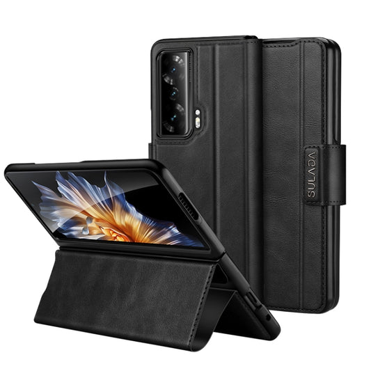 For Honor Magic Vs SULADA All-inclusive Magnetic Snap Flip Leather Phone Case(Black) - Honor Cases by SULADA | Online Shopping UK | buy2fix