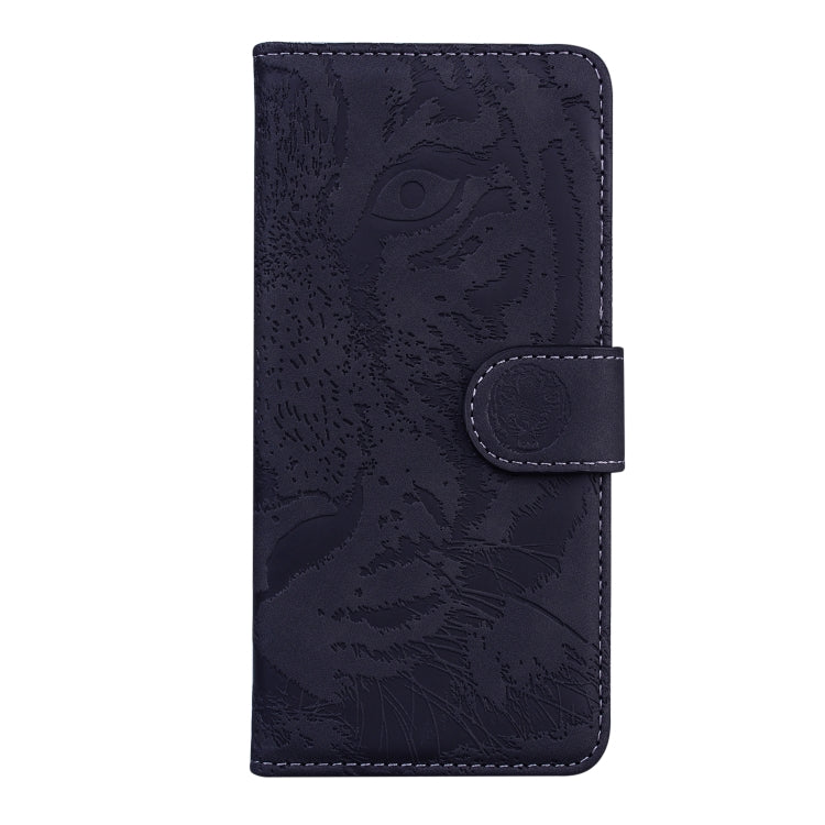 For iPhone SE 2024 Tiger Embossing Pattern Leather Phone Case(Black) - More iPhone Cases by buy2fix | Online Shopping UK | buy2fix