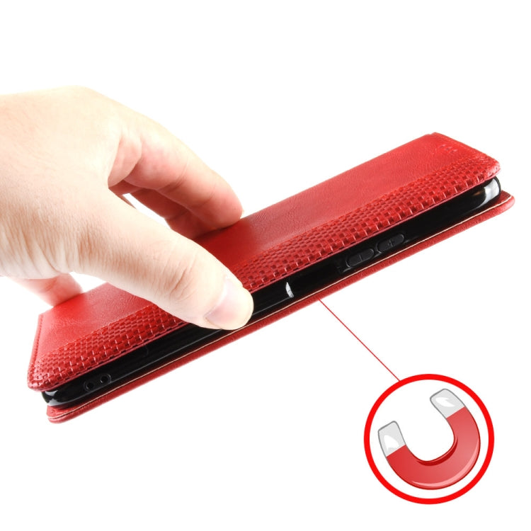 For Ulefone Note 16 Pro Magnetic Buckle Retro Texture Leather Phone Case(Red) - Ulefone Cases by buy2fix | Online Shopping UK | buy2fix