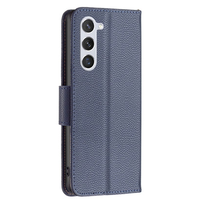 For Samsung Galaxy S24 5G Litchi Texture Pure Color Flip Leather Phone Case(Blue) - Galaxy S24 5G Cases by buy2fix | Online Shopping UK | buy2fix