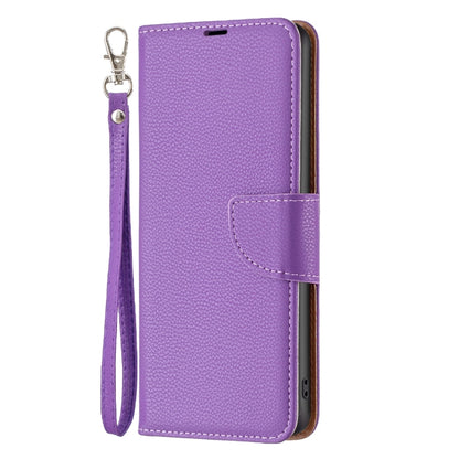 For Samsung Galaxy A35 Litchi Texture Pure Color Flip Leather Phone Case(Purple) - Galaxy Phone Cases by buy2fix | Online Shopping UK | buy2fix