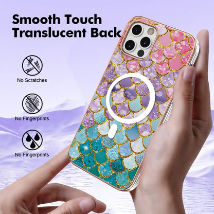 For iPhone 12 Pro Max Marble Pattern Dual-side IMD Magsafe TPU Phone Case(Colorful Scales) - iPhone 12 Pro Max Cases by buy2fix | Online Shopping UK | buy2fix