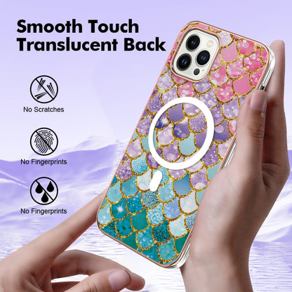 For iPhone 13 Pro Max Marble Pattern Dual-side IMD Magsafe TPU Phone Case(Colorful Scales) - iPhone 13 Pro Max Cases by buy2fix | Online Shopping UK | buy2fix